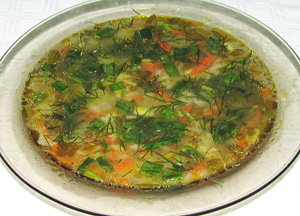 Вегетарианский рисовый суп