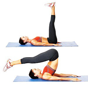 Упражнение на нижний пресс и мышцы спины
