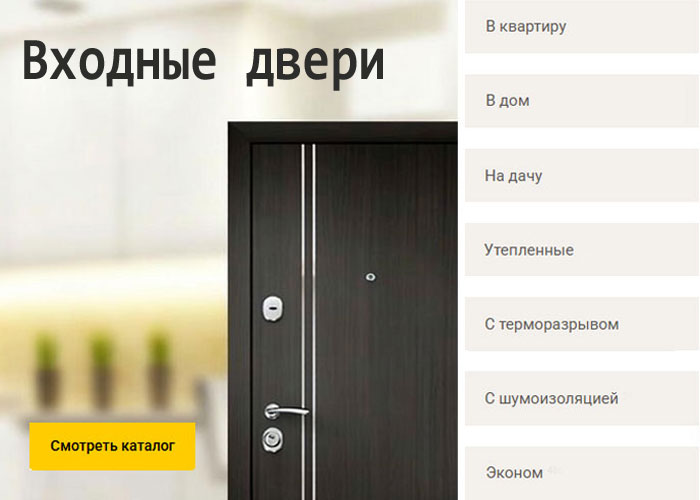 Виды входных дверей