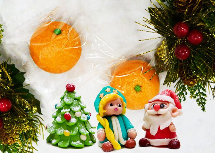 Марципановые игрушки на елку