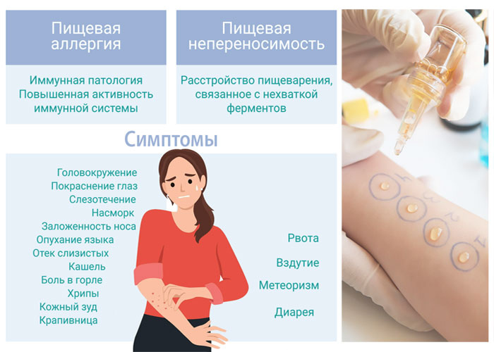 Пищевая аллергия vs индивидуальная непереносимость 
