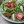 Салат с дыней, моцареллой и рукколой