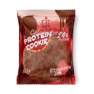 Печенье FITKIT Choco Protein Cookie Strawberry Jam (Клубничное Варенье)