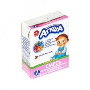 Смесь Агуша-2 молочная стерилизованная жидкая
