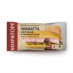 Чиабатта Мираторг с ветчиной и горчичным соусом