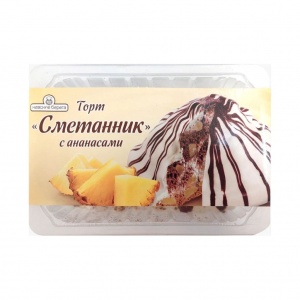 Торт Сметанник с ананасами Невские берега
