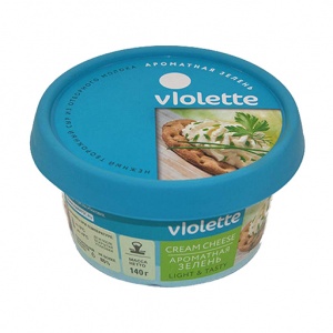 Сыр Карат Violette творожный Ароматная зелень