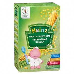 Кукурузная кашка Heinz низкоаллергенная без молока