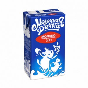 Молоко Молочная речка ультрапастеризованное 3.2%
