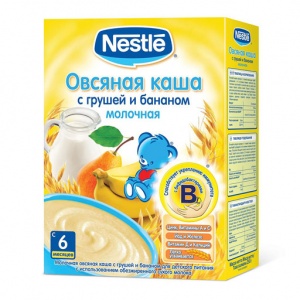 Овсяная каша Nestle молочная с грушей и бананом