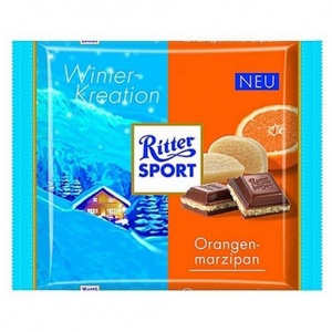Шоколад Ritter Sport зимний Апельсин-Марципан