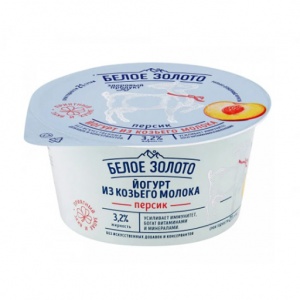 Йогурт Белое Золото из козьего молока Персик 3.2%