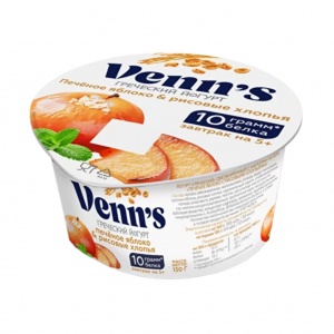 Йогурт Venn’s греческий Печёное яблоко и рисовые хлопья