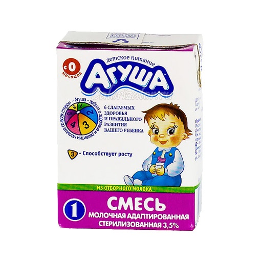 Смесь Агуша-1 молочная стерилизованная жидкая