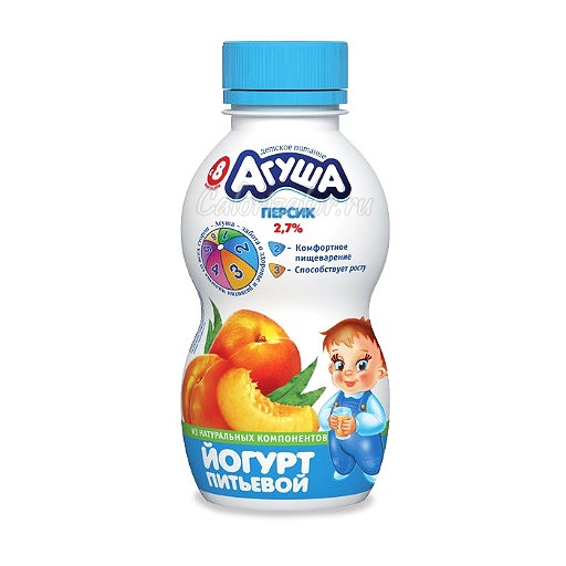 Йогурт Агуша питьевой с персиком 2.7%