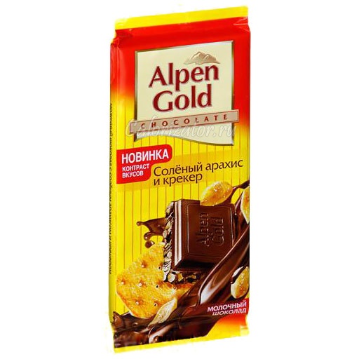 Шоколад Alpen Gold Солёный арахис и крекер