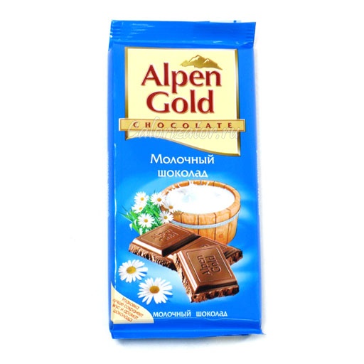 Сколько калорий в шоколадке альпен гольд молочный
