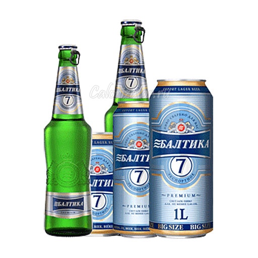 Пиво Балтика №7 Экспортное - калорийность, полезные свойства, польза и вред, описание - Calorizator.ru