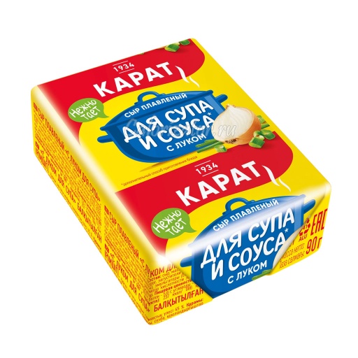 Сыр Карат с луком для супа плавленый
