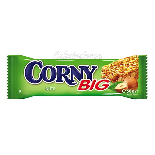 Батончик злаковый Corny Big с лесными орехами