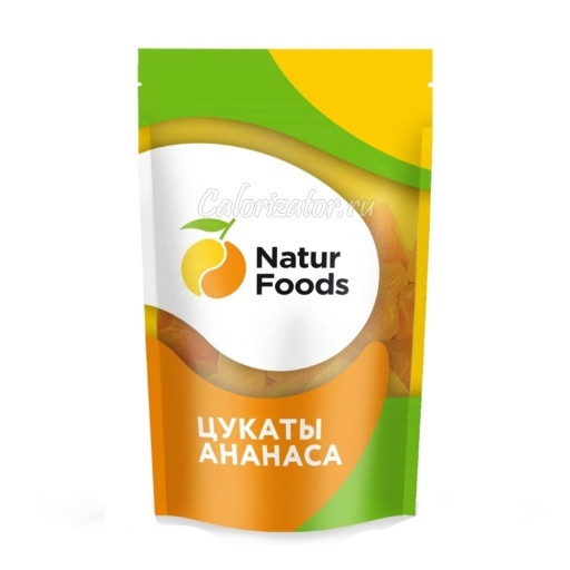 Цукаты ананаса NaturFoods кубики