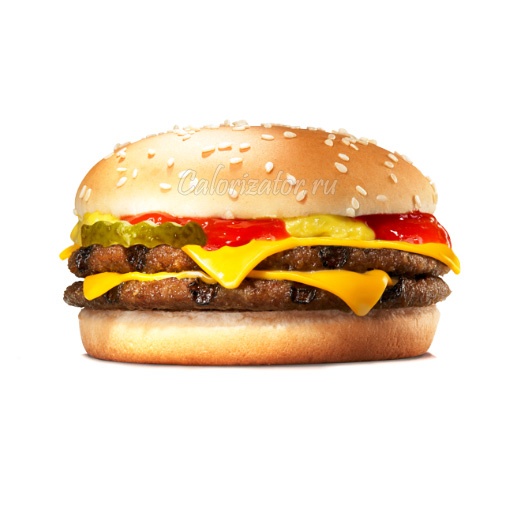 Сэндвич Чизбургер Двойной Бургер Кинг - калорийность, полезные свойства,  польза и вред, описание - Calorizator.ru
