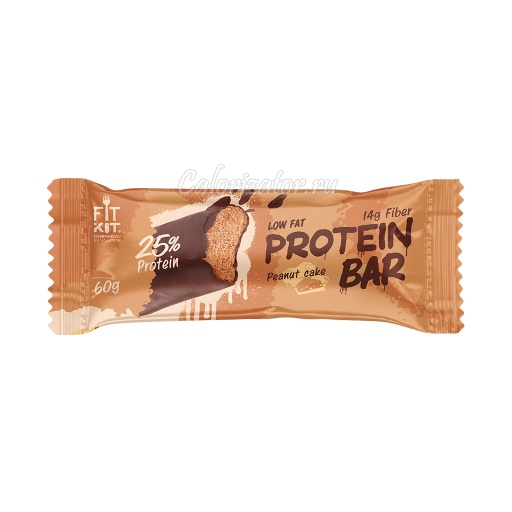 Батончик FITKIT Protein Bar Peanut Cake (Арахисовый Торт)
