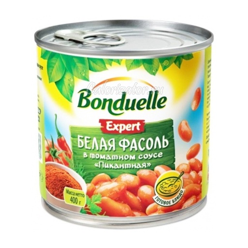 Фасоль Бондюэль белая Пикантная в томатном соусе