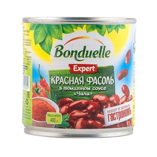 Фасоль Бондюэль красная в томатном соусе чили