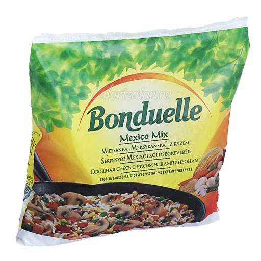 Овощная смесь Бондюэль для жарки с рисом и шампиньонами