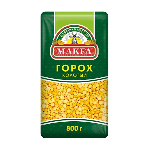 Горох Makfa колотый - калорийность, полезные свойства, польза и вред,  описание - Calorizator.ru