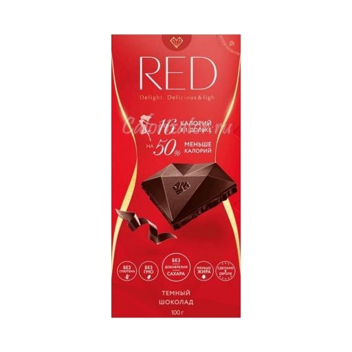 Шоколад RED тёмный классический без сахара
