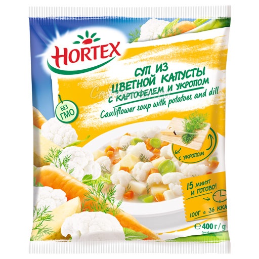 Суп Hortex из цветной капусты с картофелем и укропом