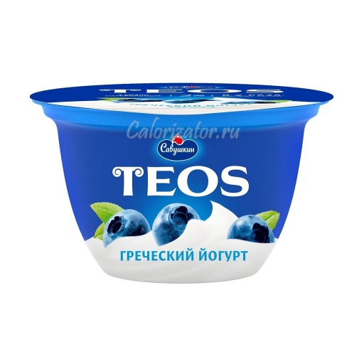Йогурт Савушкин TEOS греческий Черника 2%