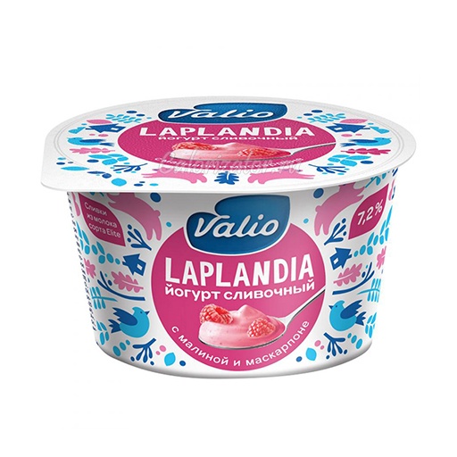 Йогурт Valio Laplandia сливочный с малиной и маскарпоне 7.2%
