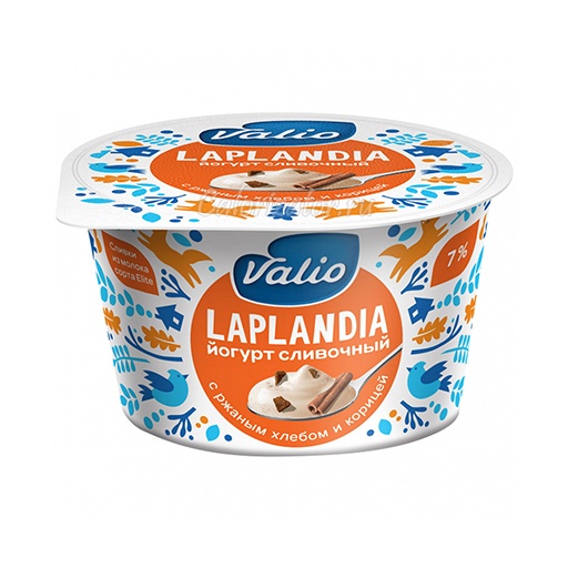 Йогурт Valio Laplandia сливочный с ржаным хлебом и корицей 7%
