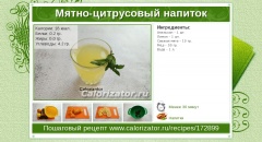 Мятно-цитрусовый напиток