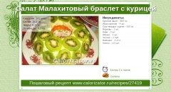 Салат Малахитовый браслет с курицей