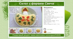 Салат с фаршем Свеча