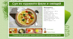 Суп из куриного филе и овощей