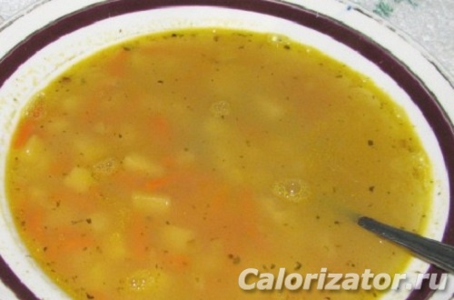 суп гороховый постный калорийность