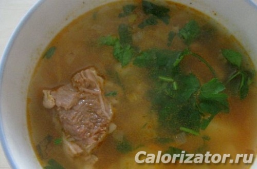 Суп со свиным мясом и картофелем