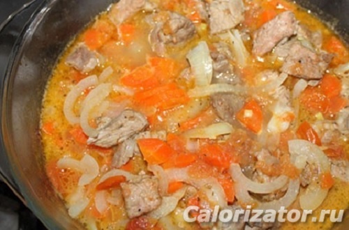 Свинина, тушённая в томатном соусе, пошаговый рецепт с фото от автора Konstanta