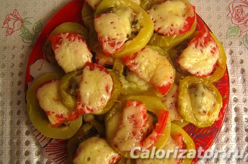 Кабачки в духовке с помидорами и сыром и фаршем фото рецепт