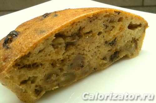 Манник на кефире с черносливом