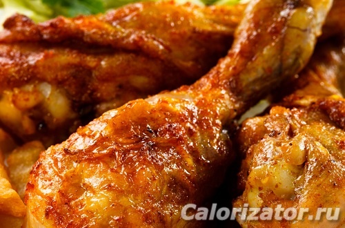 Сколько калорий в курице: в филе, крылышке и других частях