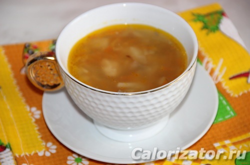 Суп с консервированной сайрой и рисом