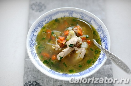 Чечевичный суп с курицей