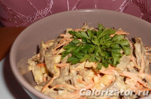 Салат из говяжьей печени — рецепт с фото пошагово