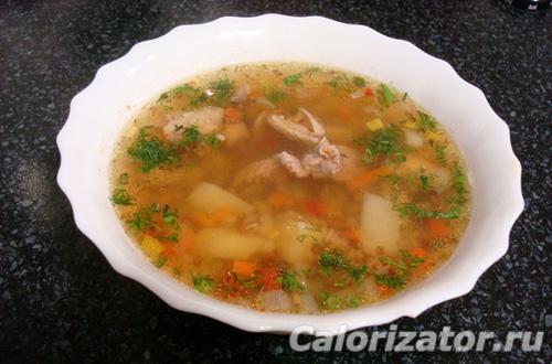 Суп гречневый с мясом без зажарки